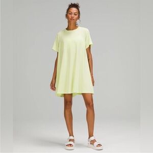 Lululemon Crispin Green All Yours Tee Shirt Dress Size Large Activewear